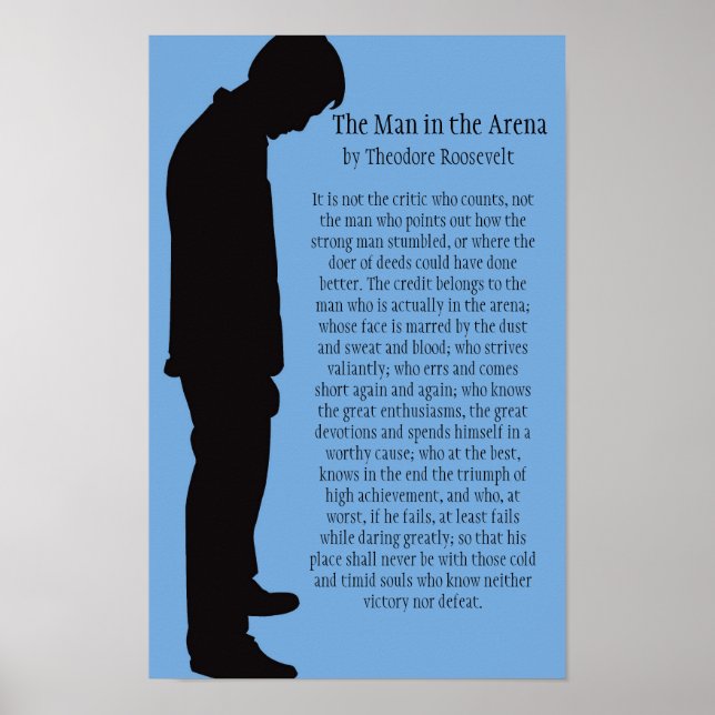 Póster The Man in the Arena 11 X 17 (Frente)