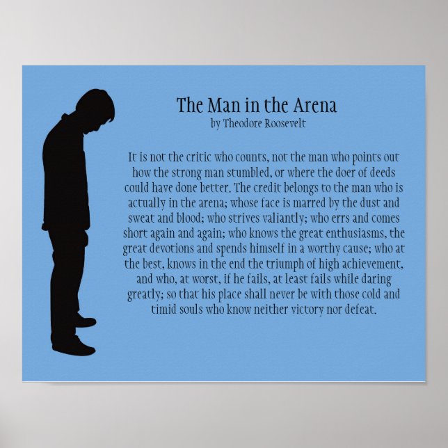 Póster The Man in the Arena 14" X 11" (Frente)