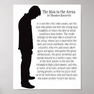 Póster The Man in the Arena 8 X 10