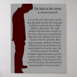 Póster The Man in the Arena 8 X 10