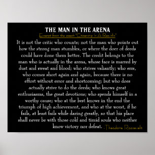 Póster 'The Man In The Arena' Poster