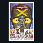 Póster The Man with the X-ray Eye Science fiction  poster<br><div class="desc">Vintage art poster</div>