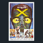 Póster The Man with the X-ray Eye Science fiction  poster<br><div class="desc">Vintage art poster</div>