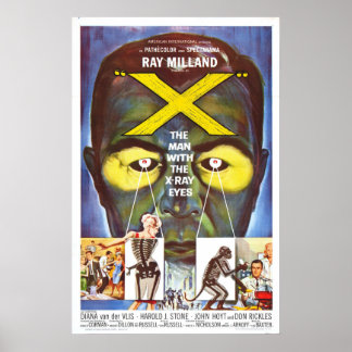 Póster The Man with the X-ray Eye Science fiction poster