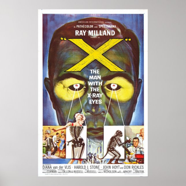 Póster The Man with the X-ray Eye Science fiction  poster (Frente)