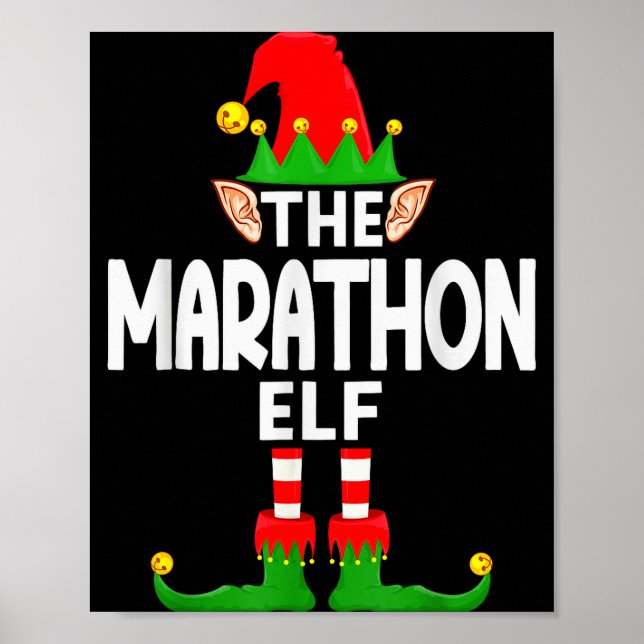 Póster The Marathon Elf Family Christmas Pajama Party  (Frente)
