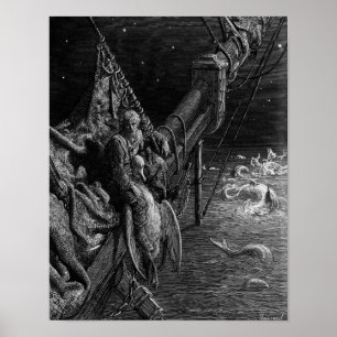 Póster The Mariner gazes on the serpents in the ocean