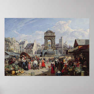 Póster The Market and Fountain of the Innocents