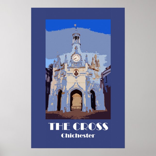 Póster The Market Cross, Chichester, poster de estilo ret (Frente)