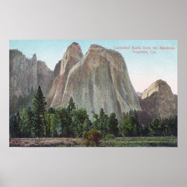 Póster The Meadows View of Cathedral Rocks (Frente)