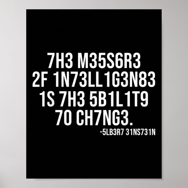 Póster The Measure Of Intelligence Coded Motivational Sci (Frente)