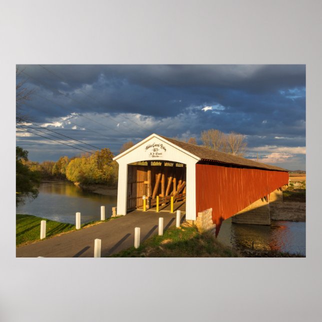 Póster The Medora Covered Bridge Built In 1875 (Frente)