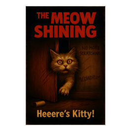 Póster The Meow Shining Cat Parody