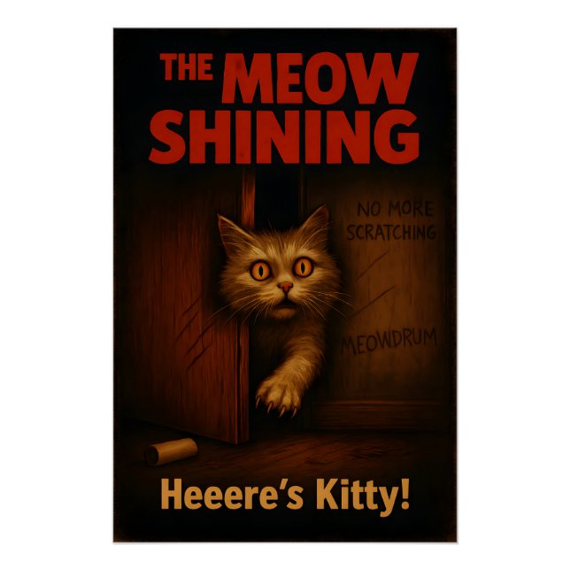 Póster The Meow Shining Cat Parody (Anverso)