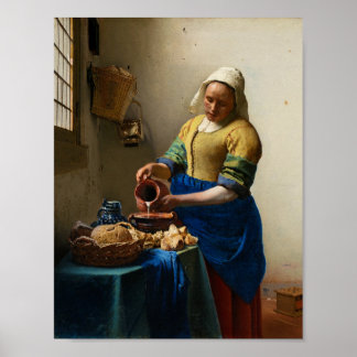 Póster The Milkmaid by Johannes Vermeer