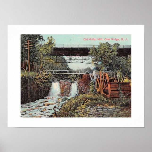 Póster The Mill, Glen Ridge, Nueva Jersey 1909 (Frente)