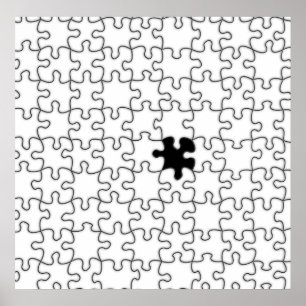 Póster The Missing Puzzle Piece Background Template