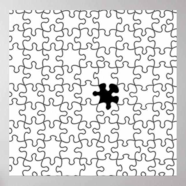 Póster The Missing Puzzle Piece Background Template (Frente)