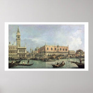 Póster The Molo and the Piazzetta San Marco, Venice (oil