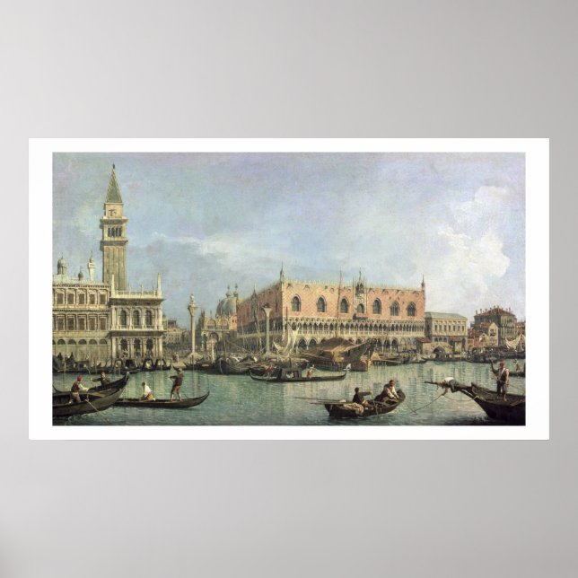 Póster The Molo and the Piazzetta San Marco, Venice (oil (Frente)