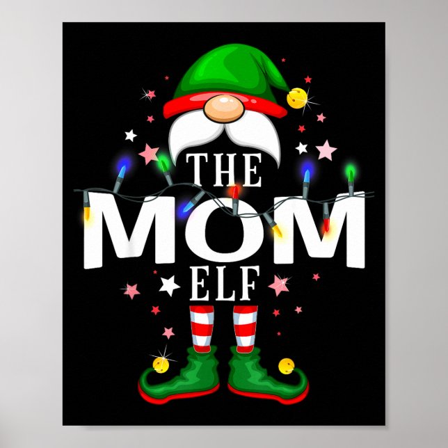 Póster The Mom Elf Christmas Family Pajama Party  (Frente)