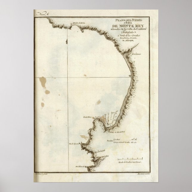 Póster The Monterey Bay and peninsula (Frente)