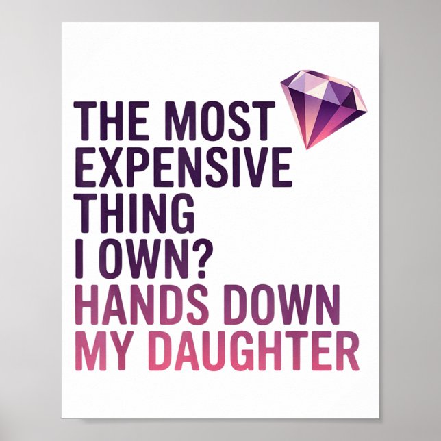 Póster The Most Expensive Thing I Own_ Hands Down My Daug (Frente)