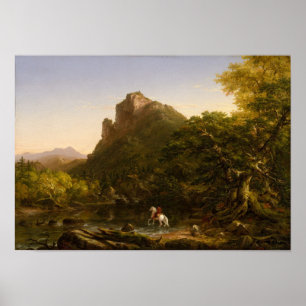 Póster The Mountain Ford — Thomas Cole Wall Art