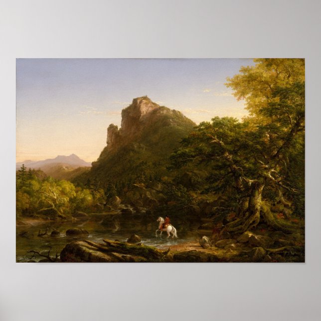 Póster The Mountain Ford — Thomas Cole Wall Art (Frente)