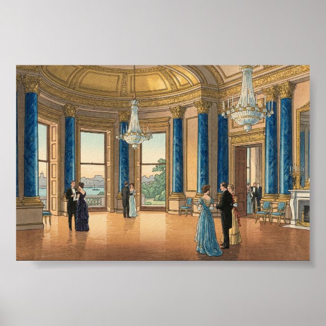 Póster The Music Room of Buckingham Japanese Woodblock Pr (Frente)