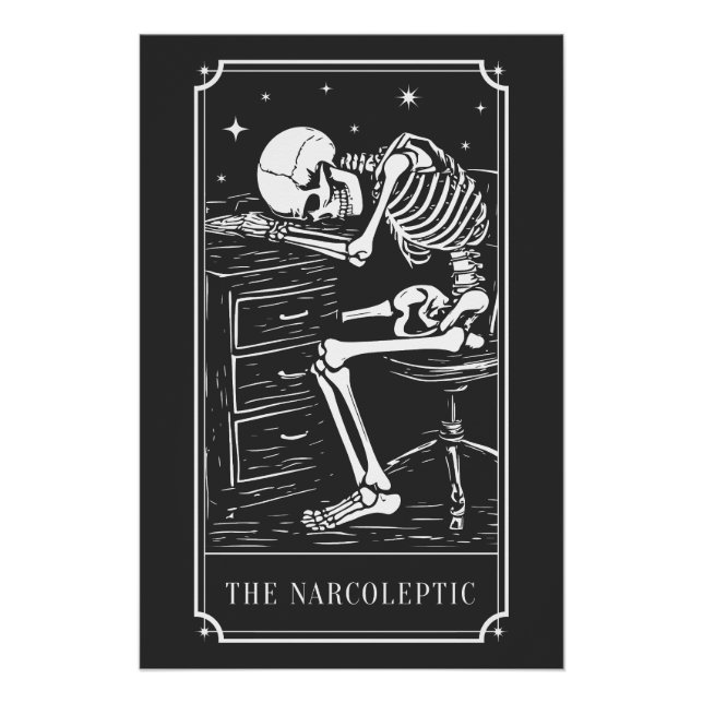 Póster The Narcoleptic Tarot Card Narcolepsy Awareness (Anverso)