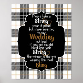 Póster The Necklace Game Flannel and Frost Bridal Shower