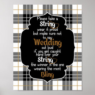 Póster The Necklace Game Flannel and Frost Bridal Shower