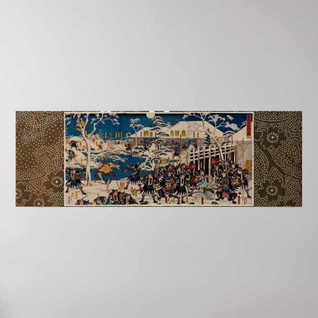 Póster The Night Attack in Chûshingura 47 RONIN (Frente)