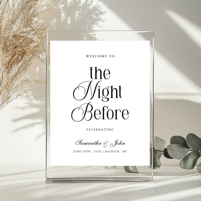 Póster The Night Before Rehearsal Dinner Welcome Sign (Subido por el creador)