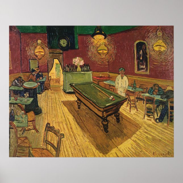 Póster The Night Café de Van Gogh 1888 (Frente)