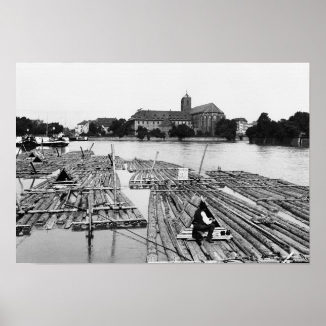 Póster The Oder at Breslau Poland, c.1910 (Frente)