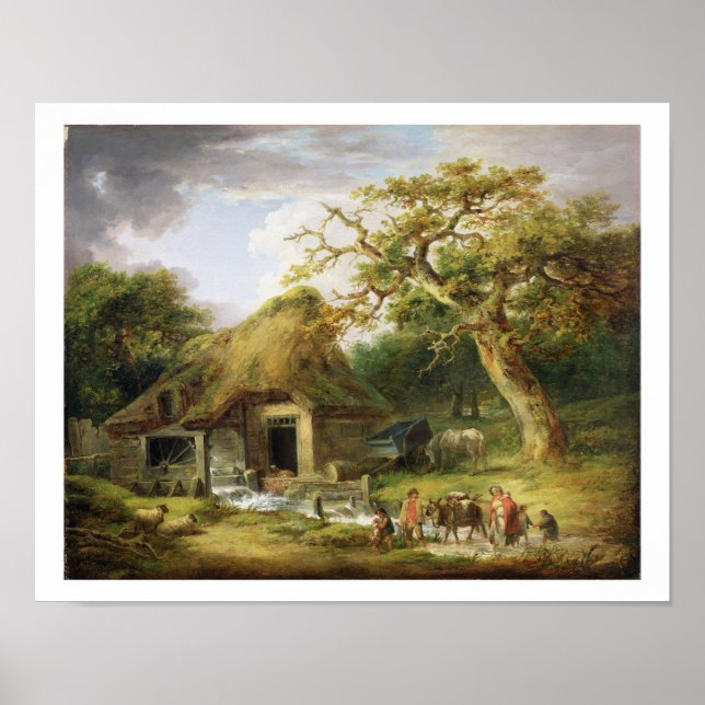 Póster The Old Water Mill, 1790 (oil on canvas) (Frente)