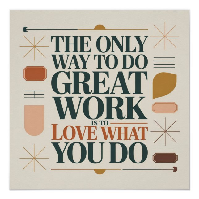 Póster The Only Way To Do Great Work (Anverso)