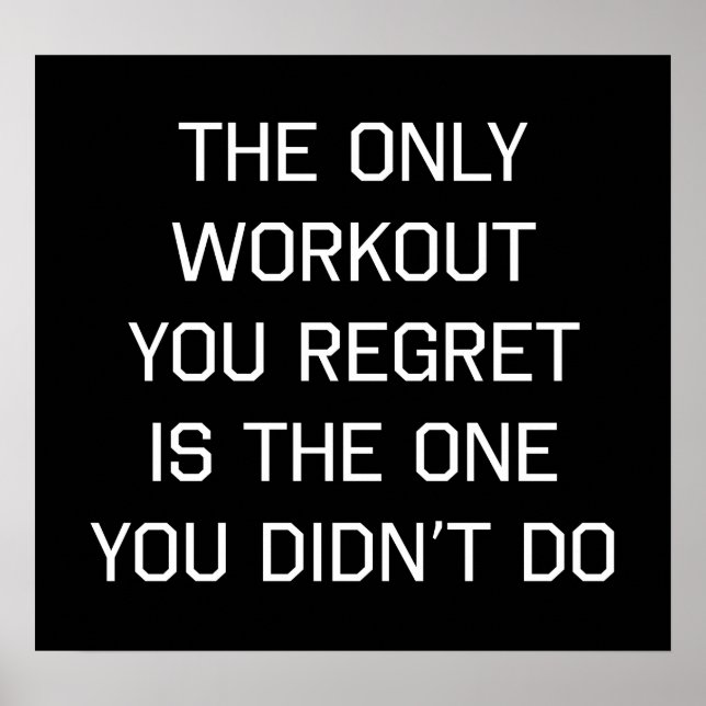 Póster The Only Workout You Regret (Frente)