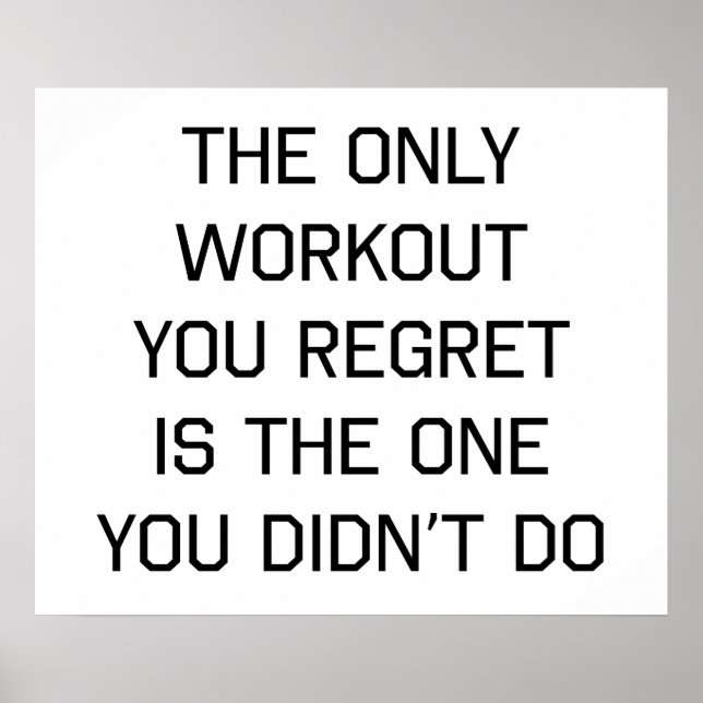 Póster The Only Workout You Regret (Frente)