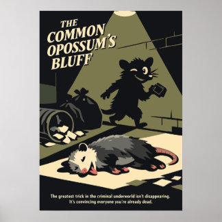 Póster The Opossum’s Bluff Retro Art