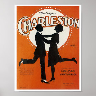 Póster The Original Charleston Vintage Song Sheet Cover
