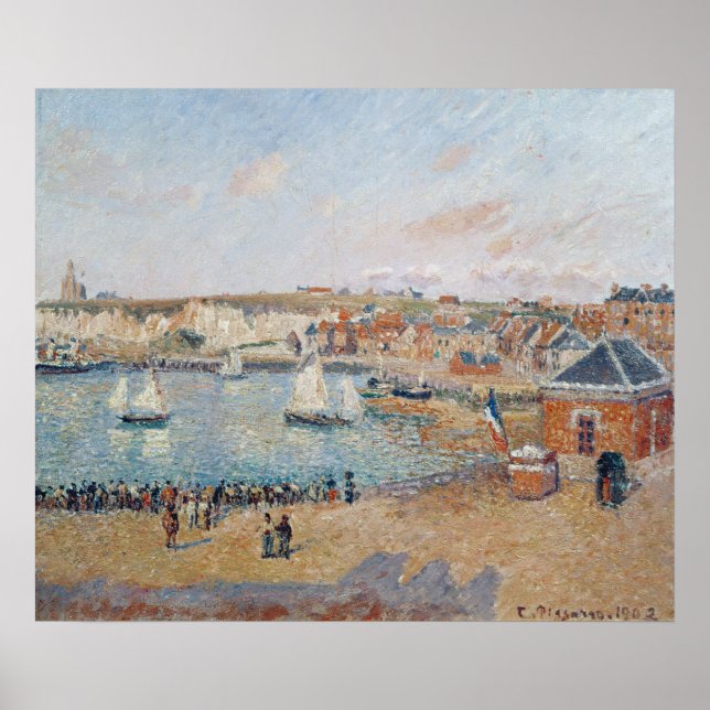 Póster The Outer Harbour at Dieppe, 1902 (Frente)