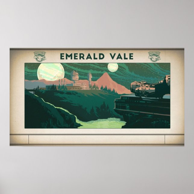Póster The Outer Worlds Emerald Vale (Frente)