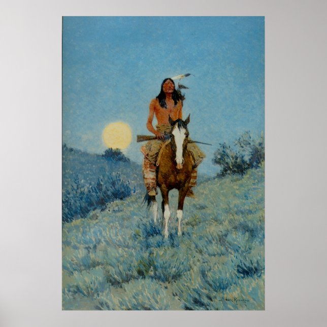 Póster The Outlier 1909 de Frederic Remington (Frente)