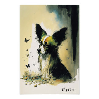 Póster The Papillon Dog - Composition 001
