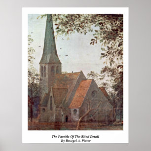 Póster The Parable Of The Blind Detail By Bruegel A. Piet