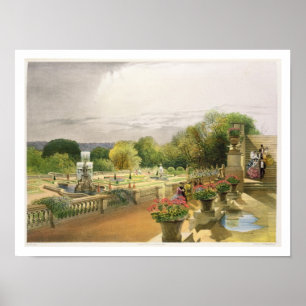 Póster The Parterre, Harewood House cerca de Leeds, pub b