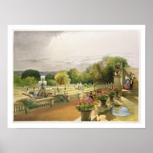 Póster The Parterre, Harewood House cerca de Leeds, pub b (Frente)